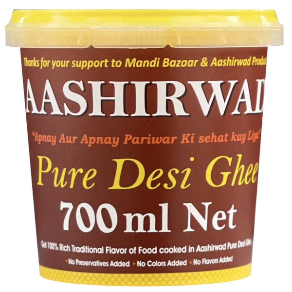 Aashirwad Pure Desi Ghee, 700ml (Made in NZ)