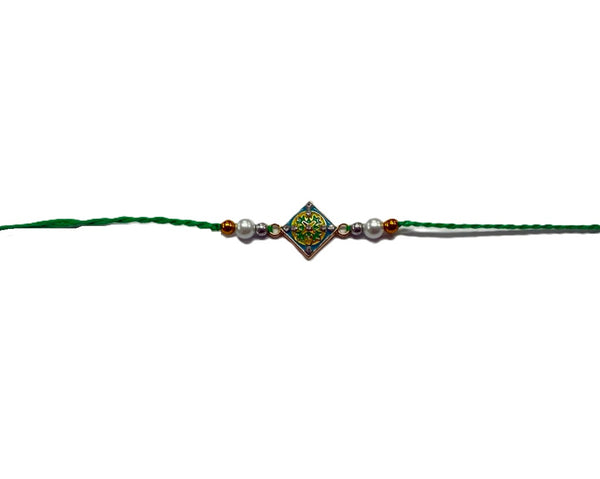 Green Bead Rakhi Thread