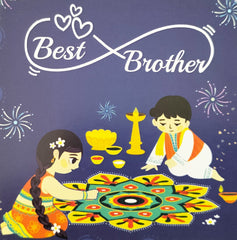 Rakh Message Cards for Brother(Size 7x7 cm)