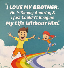 Rakh Message Cards for Brother(Size 7x7 cm)