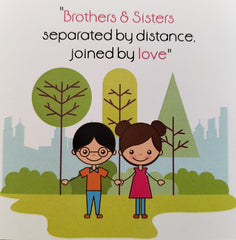 Rakh Message Cards for Brother(Size 7x7 cm)