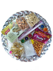 Diwali Gift Thali Nuts sweets snacks & Decoration