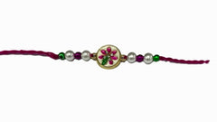 Rakhi Thread Pink Flower