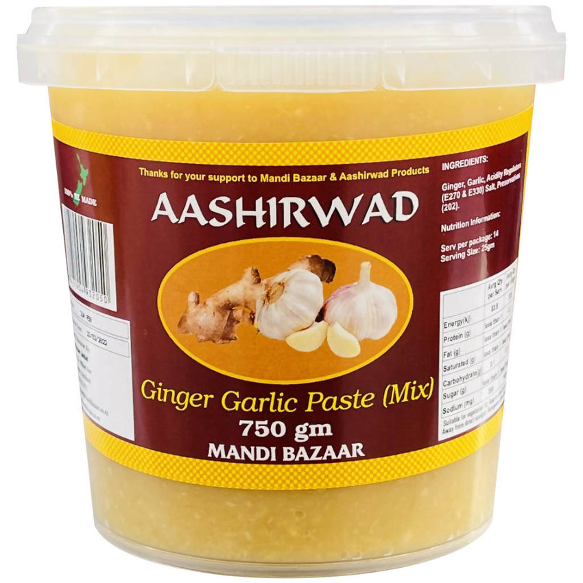 Aashirwad Ginger Garlic Paste Mix, 750g (Made in NZ)