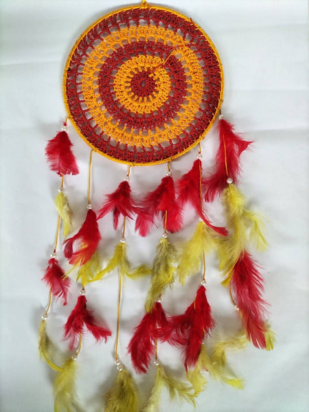 Wall Hanging : Multi Color with Feathers Medium