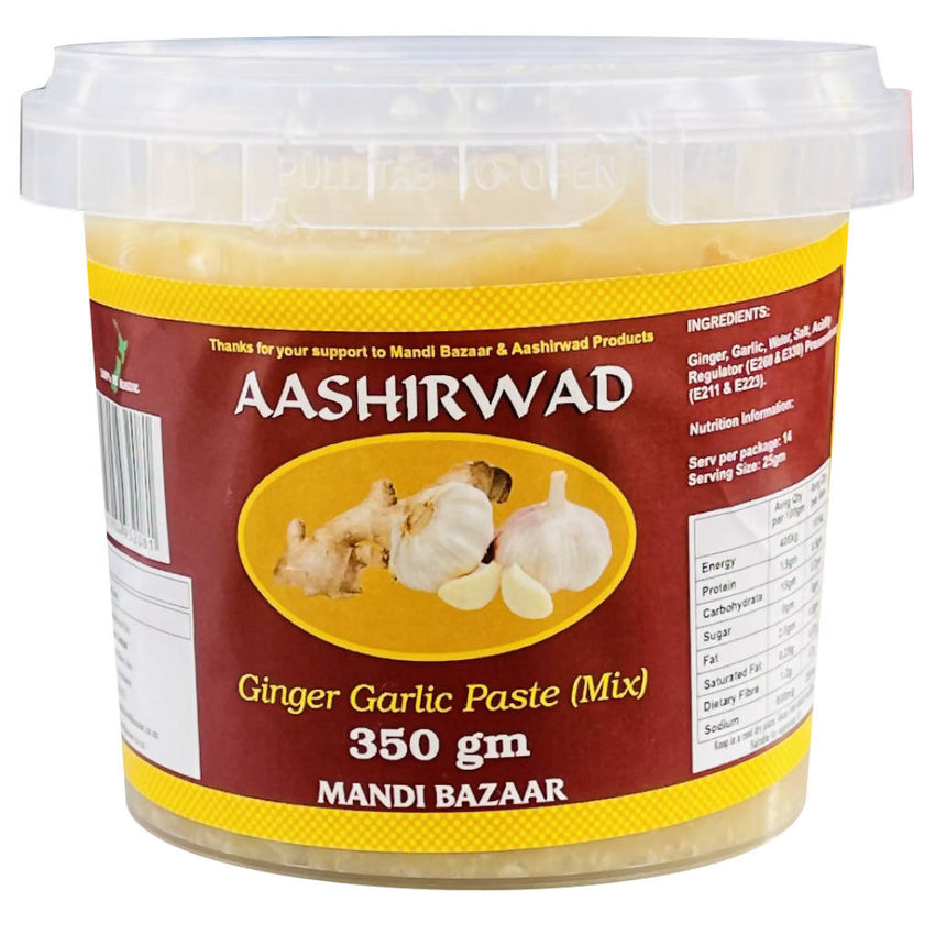 Aashirwad Ginger Garlic Paste Mix, 350g (Made in NZ)