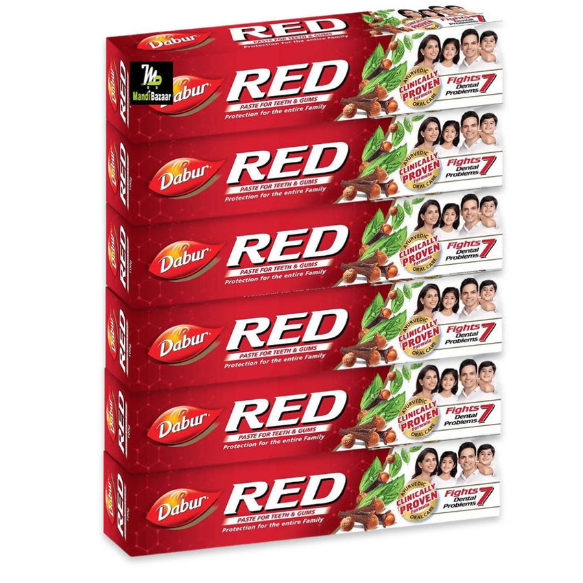 6 x Dabur Red Toothpaste 200g