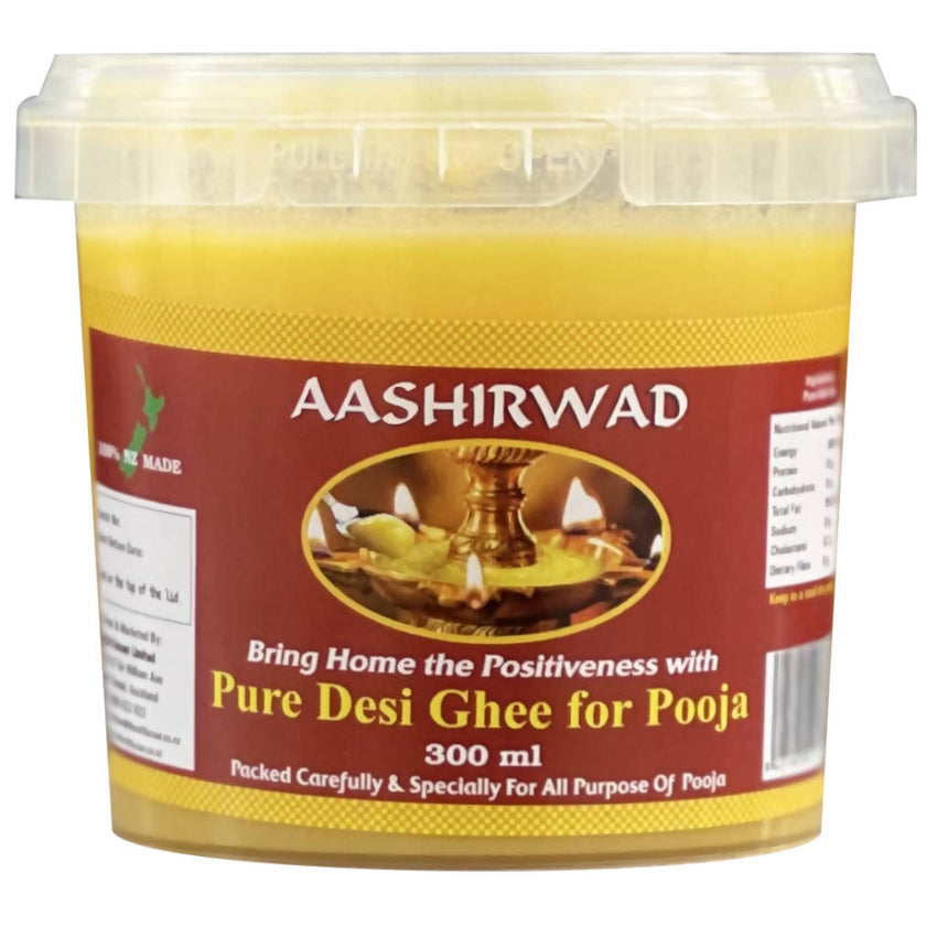 Aashirwad Pure Desi Ghee for Pooja, 300ml