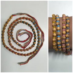 Long Thread with Wooden Beads Multi Colours