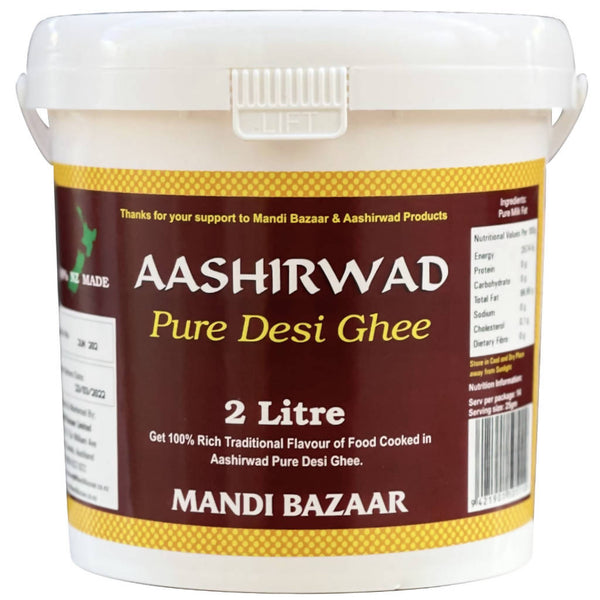 Aashirwad Pure Desi Ghee, 2L (Made in NZ)